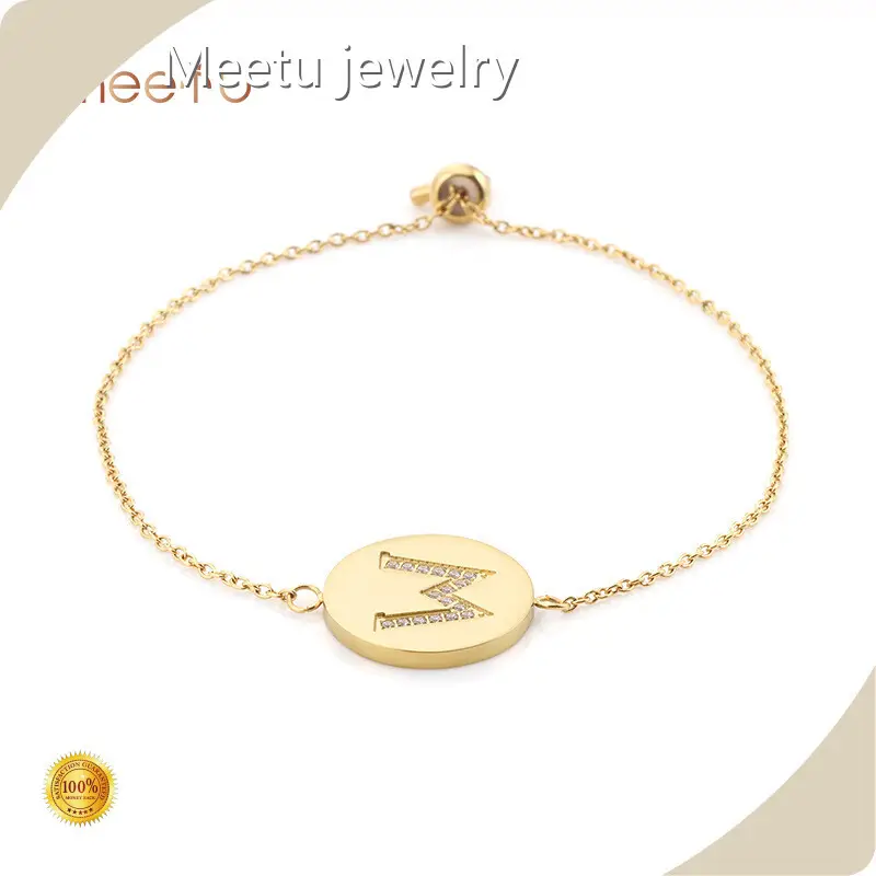 Stainless Steel Bangles MTST0474 Bulk Buy 304 Stainless Steel with Gold Plated Meetu Jewelry 1