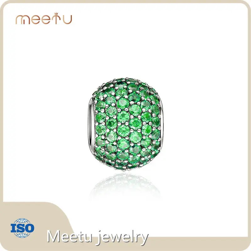 Meetu Jewelry 925 Silver Emerald Birthstone Charm 1