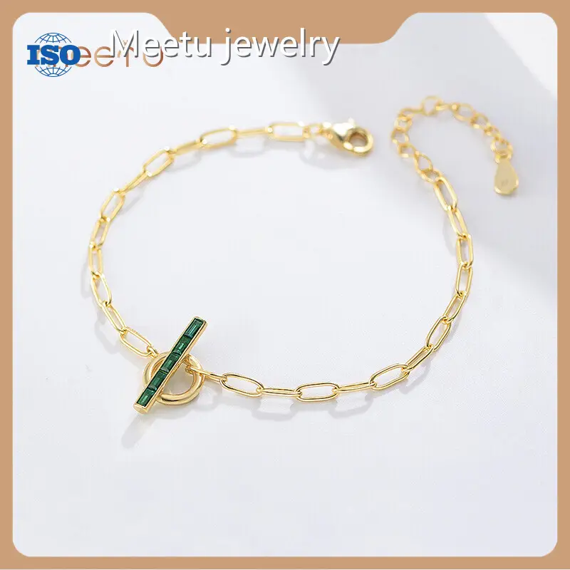 Wholesale 15+4cm Mens Sterling Silver Bracelets Meetu Jewelry Brand 1