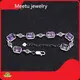 Prong Set Amethyst Meetu Jewelry Brand Solid Silver Bracelets 1