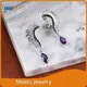 925 Sterling Silver Earrings Studs Blue Guangzhou MTSE4147 Meetu Jewelry Brand Company 1
