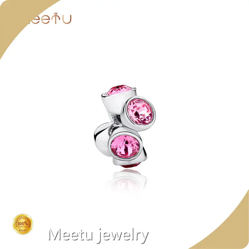 Meetu Jewelry Brand 925 Silver Bezel Setting Custom Butterfly Bead 1