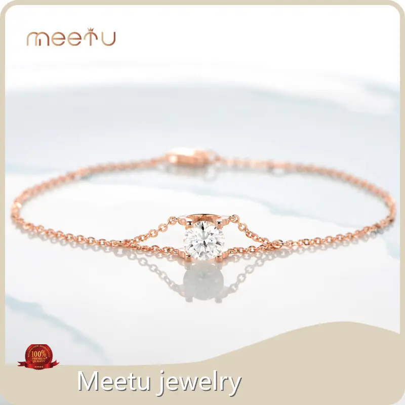 Mosanstone New K Gold (AU41.8) MTK2003 Meetu Jewelry Приврзок од флуорит Кристал Meetu Jewelry 1