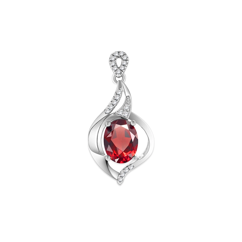 Ruby Blossom: የሚያምር የብር ዘንበል በአበባ ቅርጽ 1
