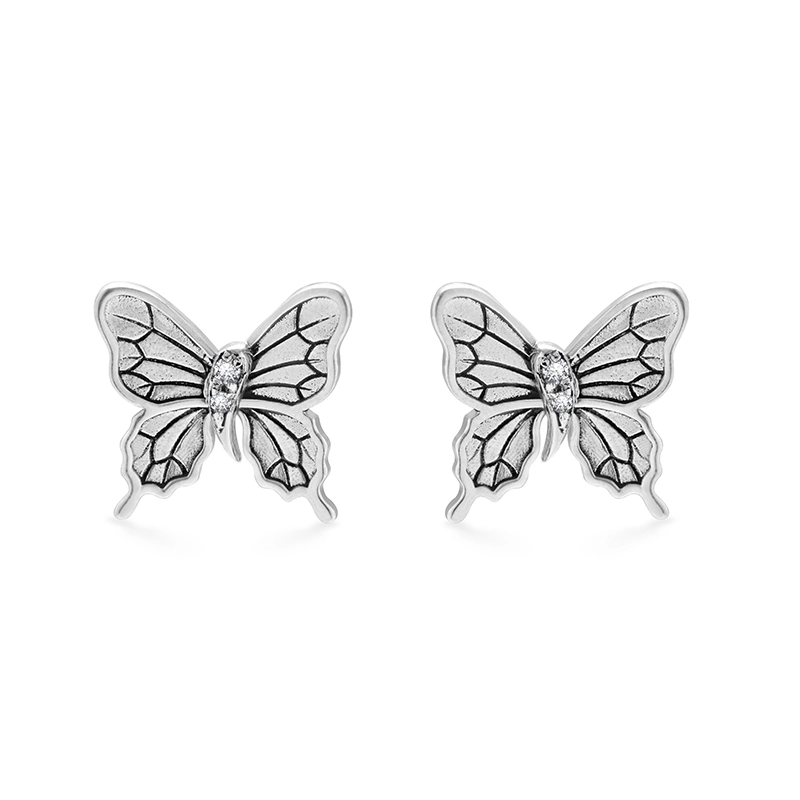 Sterling Silver Butterfly Earring: Elegant and Delicate 1