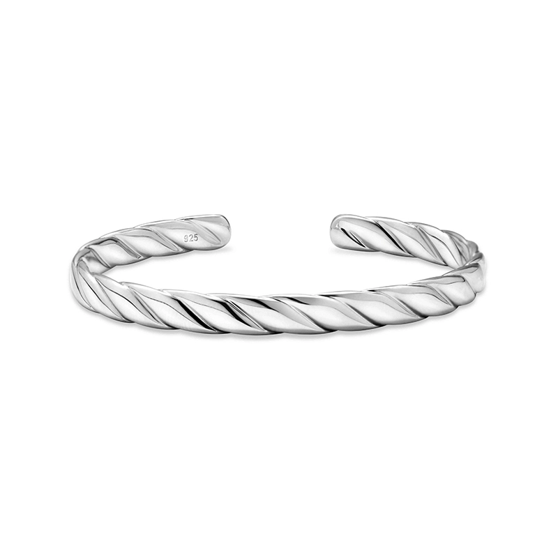 Sleek Silver Twist Bangle: Timeless Elegance, Uncomplicated Sophistication 1