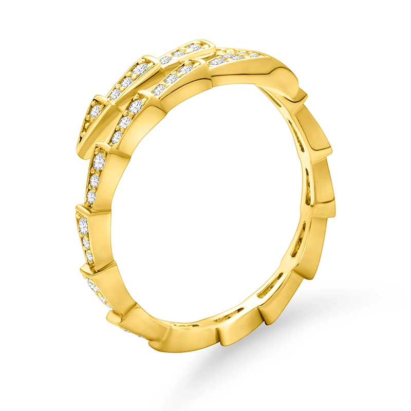 18K Gold Plated Sterling Silver Snake Ring 1