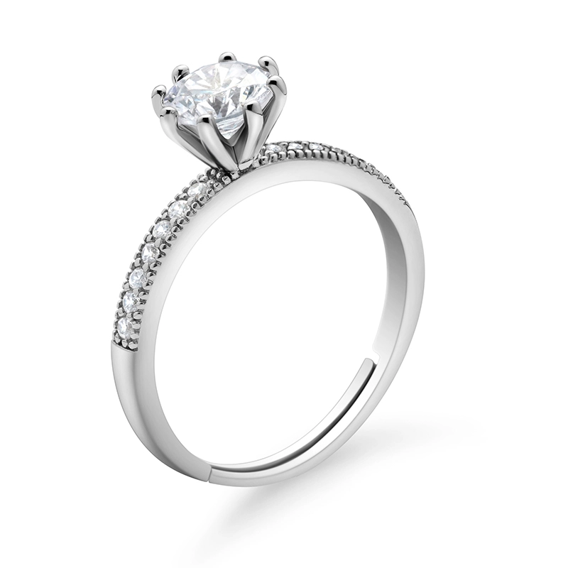 Silver Ring with Sparkling Zirconia 1