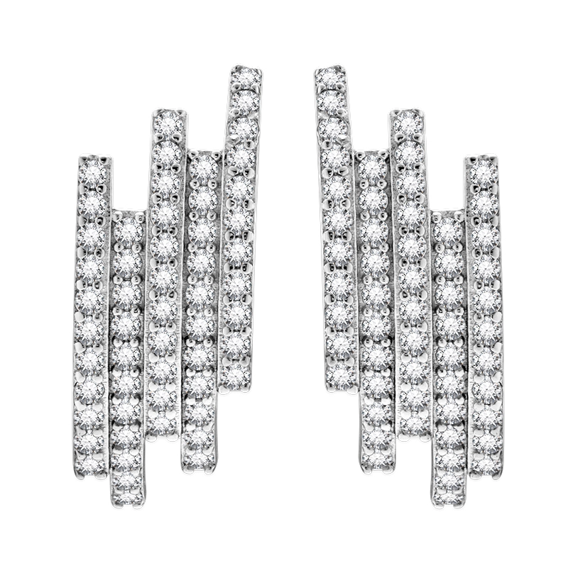 Sleek & Stylish: Sterling Silver 925 Earring with Brilliant Zirconia 1