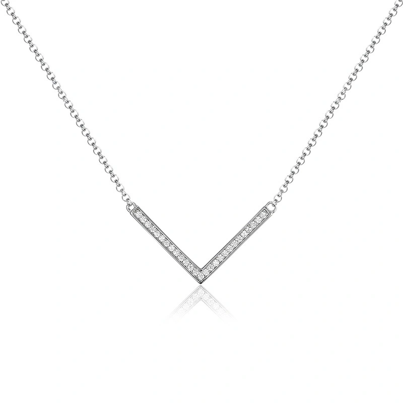 S925 Sterling Silver V-Shape мончок: Elegant Minimalist дизайн 1